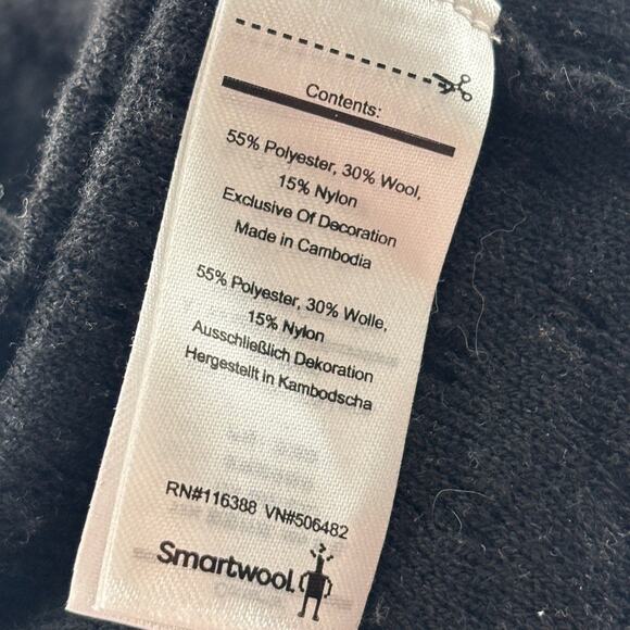 Smartwool Shadow Gray Pine Black Hooded Pullover Sweater - Picture 11 of 12